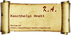 Keszthelyi Anett névjegykártya
